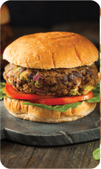 Bean burger recipe from Mindy's Yummy Sauces, West Bloomfield, Michigan