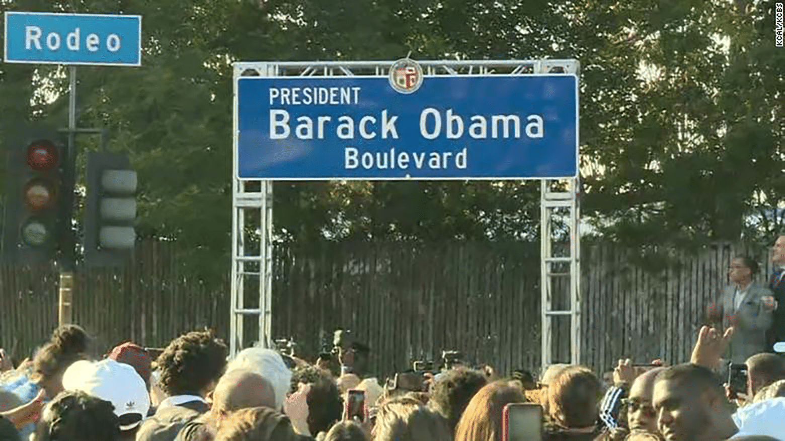 In honor of former President Obama, stretch of road is renamed Obama Boulevard, Mindy's Yummy Sauces, West Bloomfield, Michigan